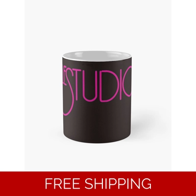 Classic Mug Black Le Studio Hot Pink Logo